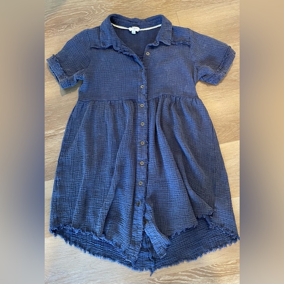 Umgee Dresses & Skirts - UMGEE Blue Button-Up Dress size small